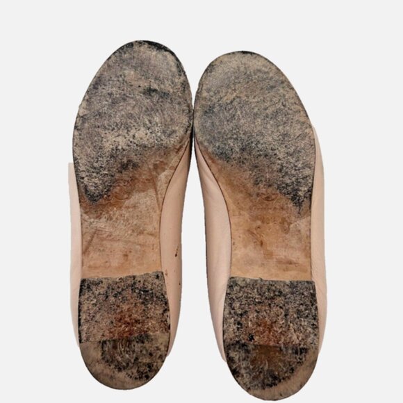 Chanel Beige Leather CC Ballet Flats - Picture 5 of 7